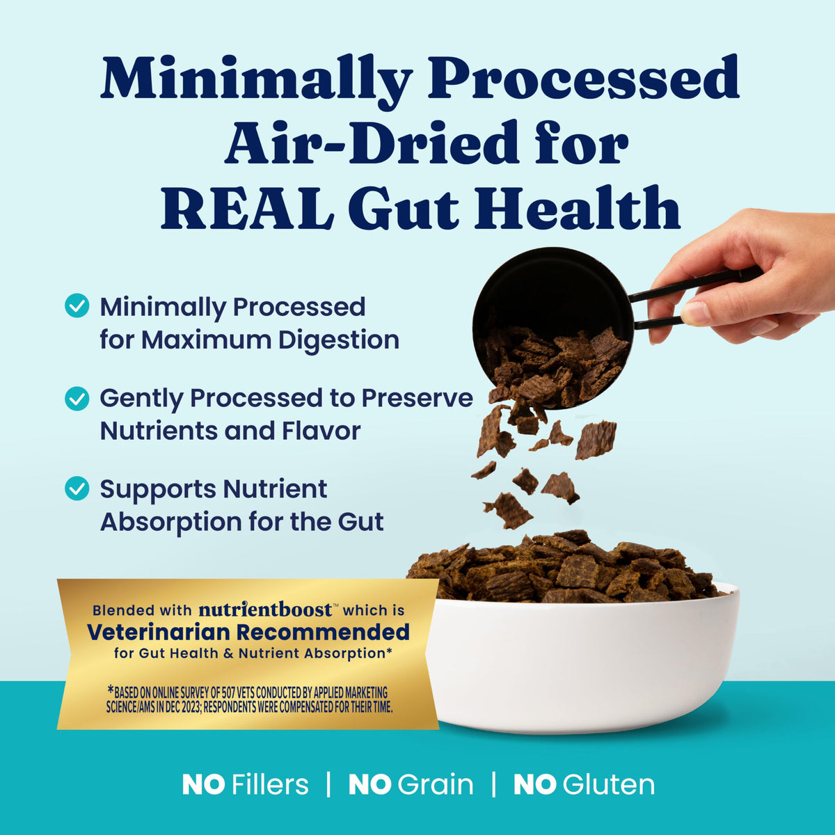 Air Dried Dog Food Topper & Treats Beef 1lb I4228