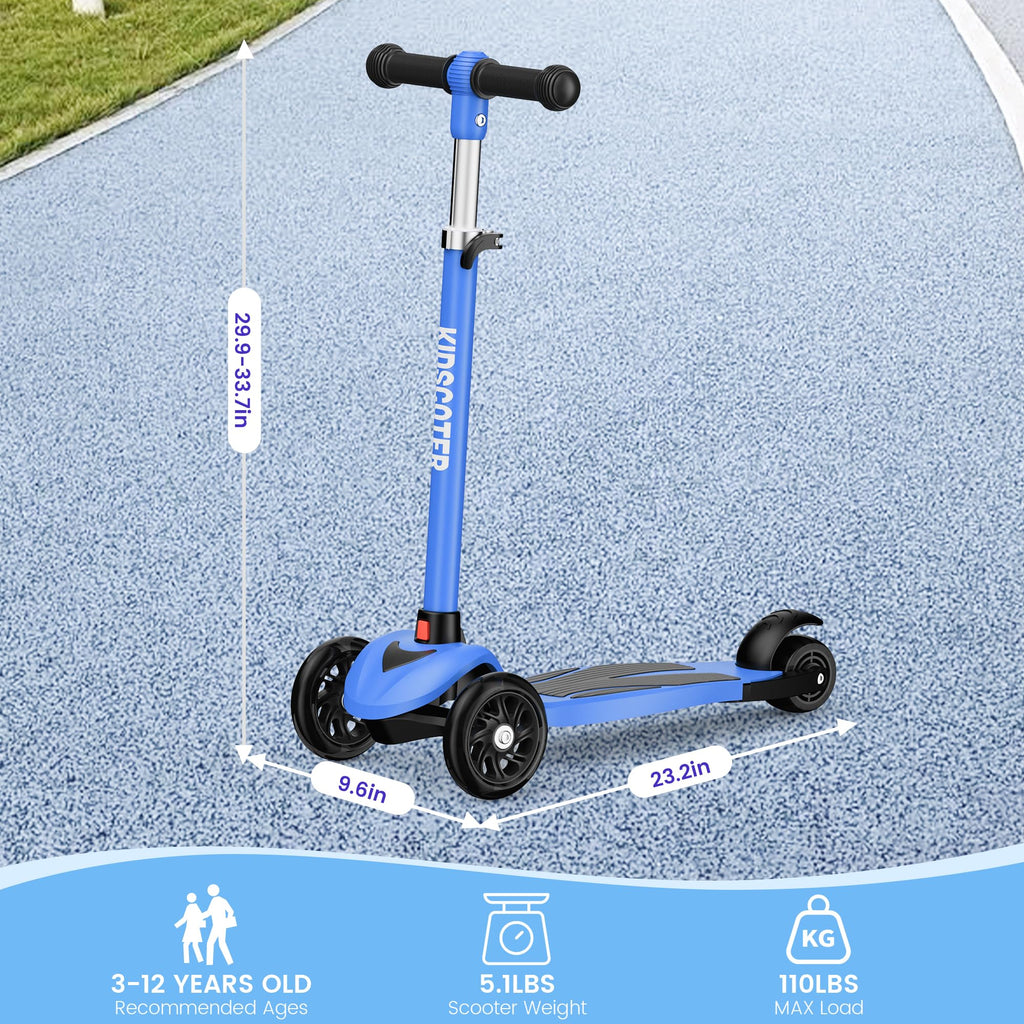 Multicolor 3 Wheel Kids Scooter with LED Light-Up Wheels Q764