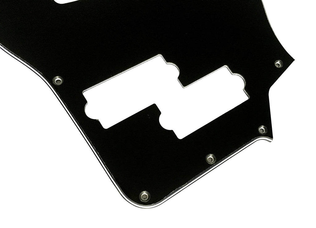 Black 3 Ply Short Scale Bass Guitar Pickguard O545