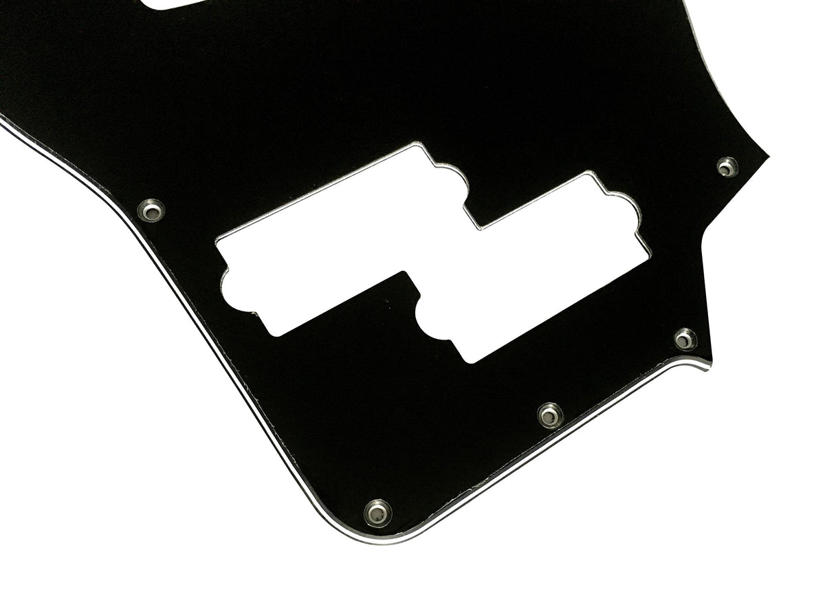 Black 3 Ply Short Scale Bass Guitar Pickguard O545