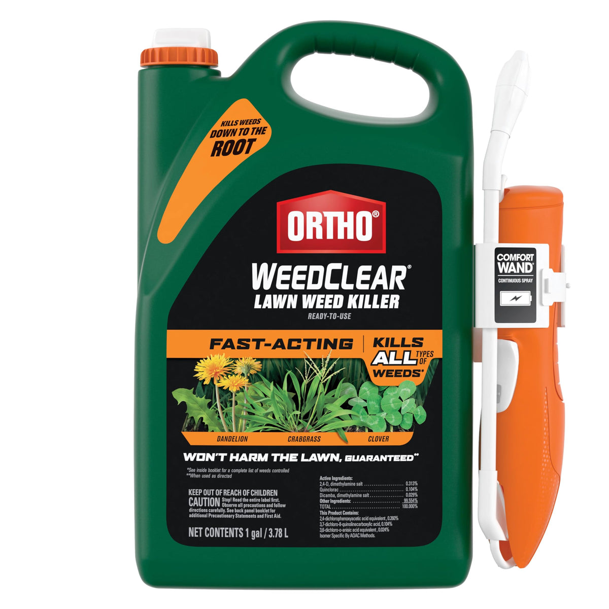 Ortho WeedClear Lawn Weed Killer Ready-to-Use with Comfort Wand, 1 gal. V908398