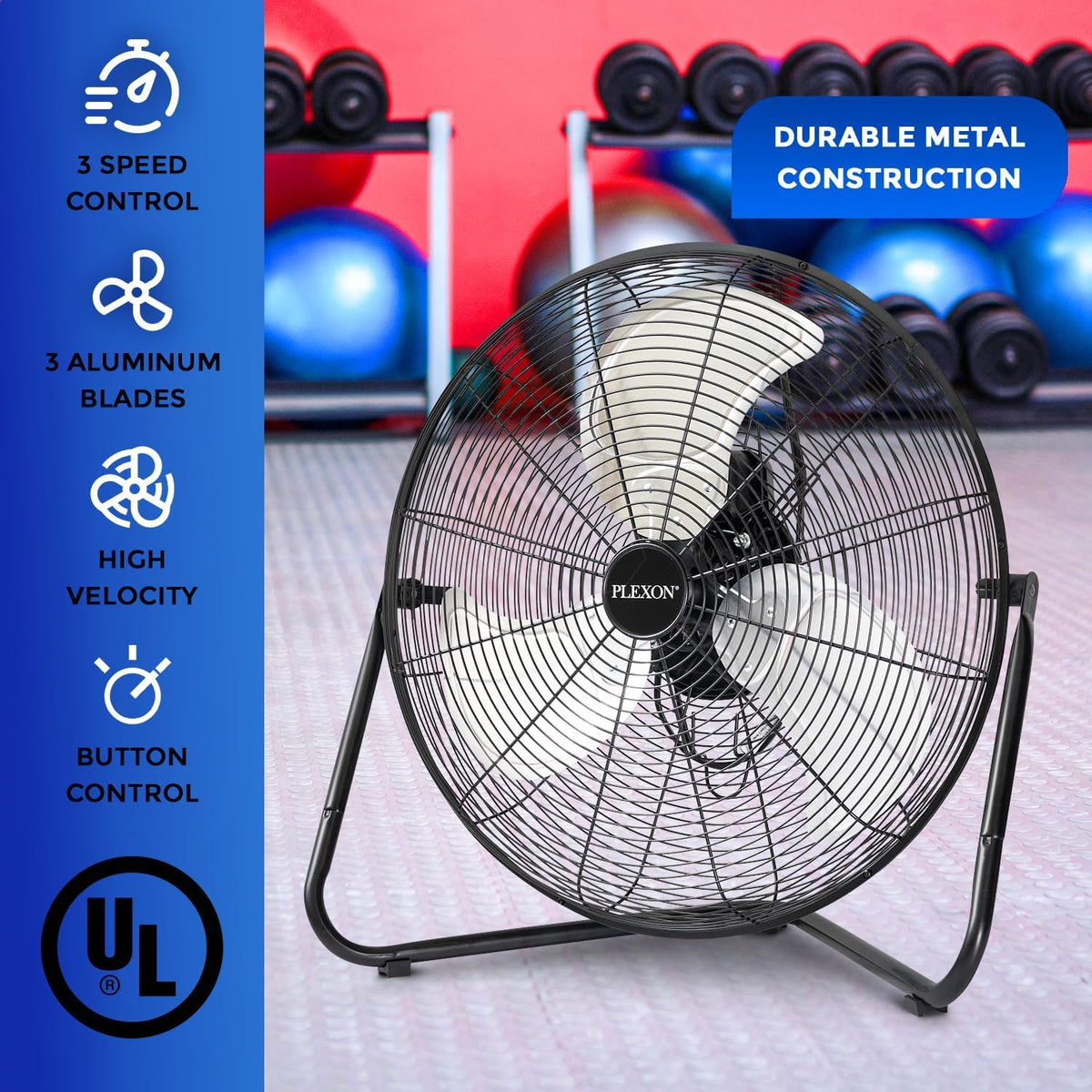 20" High Velocity Floor Fan 2 Pack O143