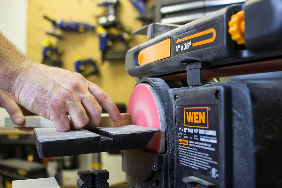 Benchtop Belt and Disc Sander with Cast Iron Base T624