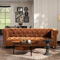 88" Burnt Orange Performance Velvet Sofa E5322