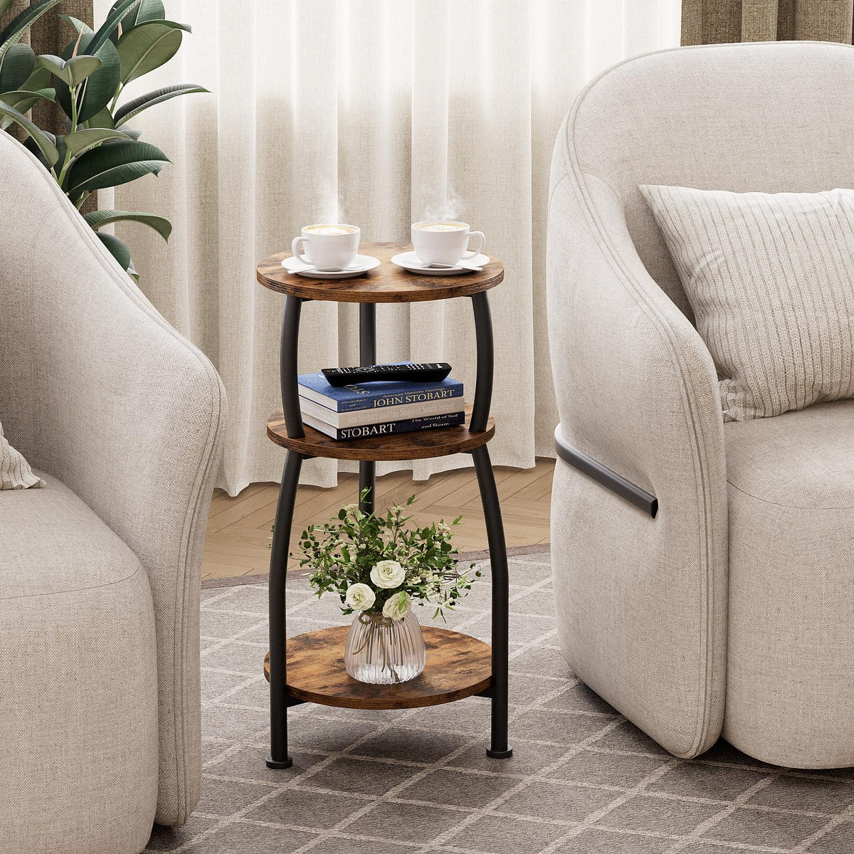 Round 3-Tier Side Table L914