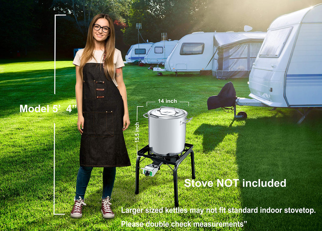 Stainless Steel Stock Pot with Steamer Basket 40 Quart U494